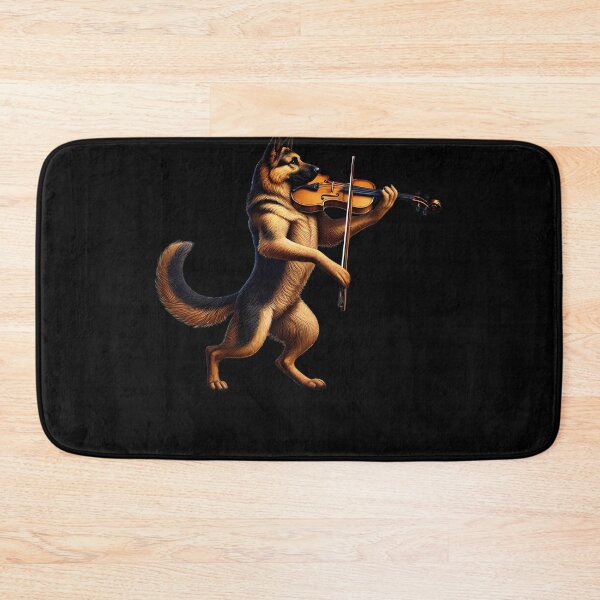 Item preview, German Shepherd Playing Fiddle Player Dog Lover designed and sold by Kimberley King Art  King Art.