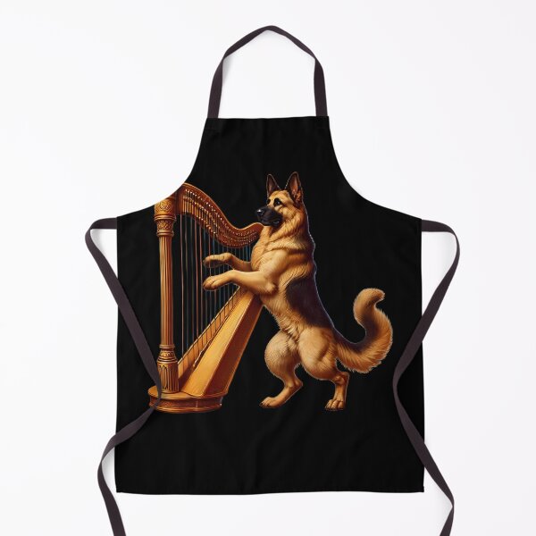 Item preview, German Shepherd Playing Harp Player Dog Lover designed and sold by Kimberley King Art King Art.