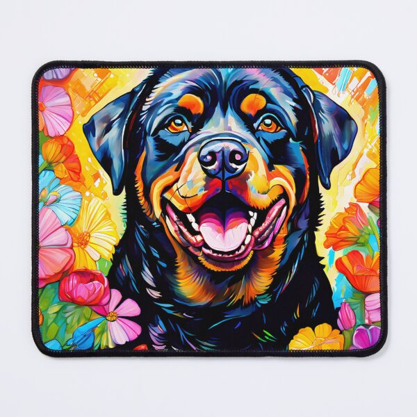 Item preview, Vibrant Rottweiler in Flower Garden designed and sold by Wags & Tails.