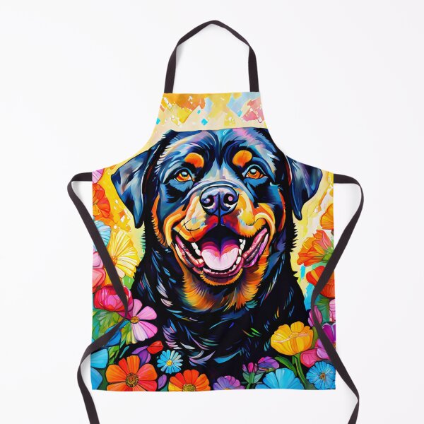 Item preview, Vibrant Rottweiler in Flower Garden designed and sold by Wags & Tails.