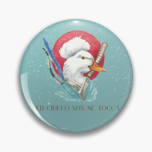Item preview, Er ciuffo nun se tocca-Illustrazione di oca samurai all'acquerello designed and sold by ArcanaAtelier.