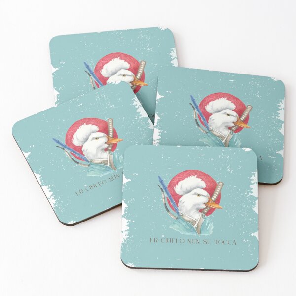 Item preview, Er ciuffo nun se tocca-Illustrazione di oca samurai all'acquerello designed and sold by ArcanaAtelier.