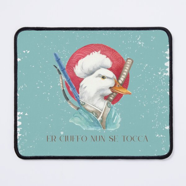 Item preview, Er ciuffo nun se tocca-Illustrazione di oca samurai all'acquerello designed and sold by ArcanaAtelier.