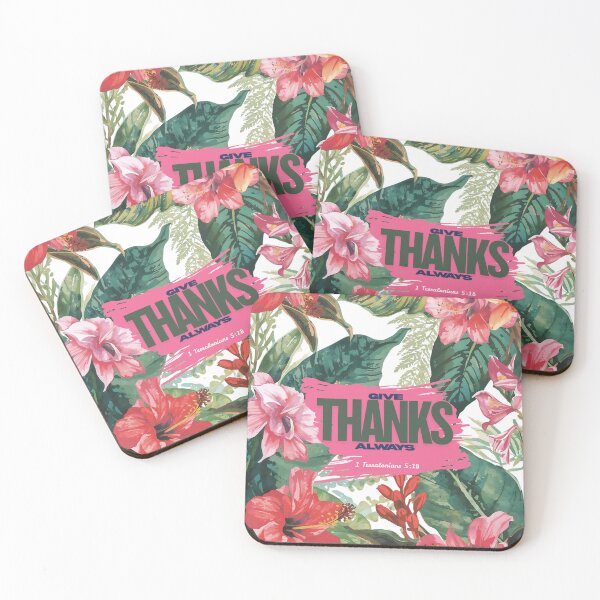 Item preview, Give Thanks Always – Inspirational Bible Verse Botanical Watercolor Design designed and sold by Ausra789.