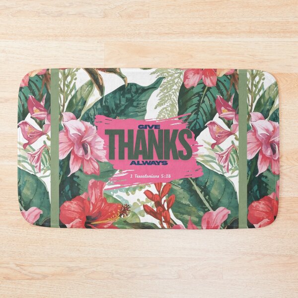 Item preview, Give Thanks Always – Inspirational Bible Verse Botanical Watercolor Design designed and sold by Ausra789.