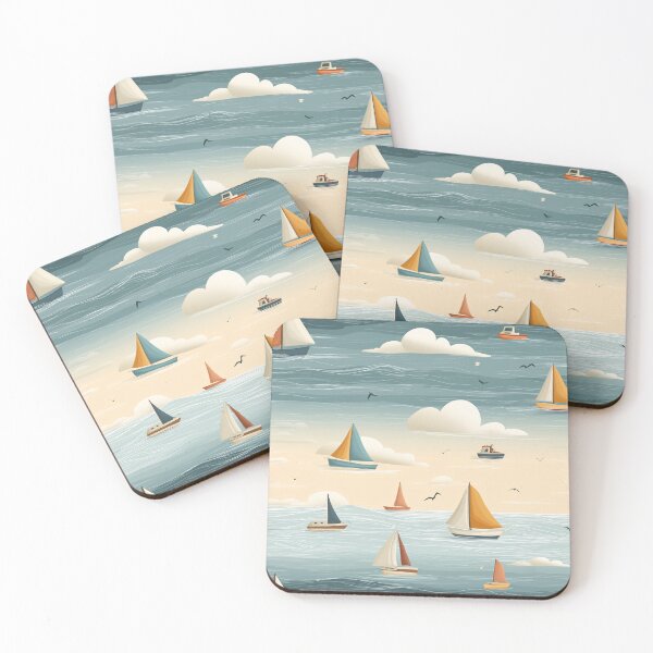 Item preview, Sailboats on the Ocean Wall Art designed and sold by Seamless-Geek.