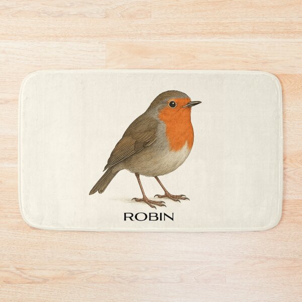 Item preview, European Robin – Vintage Field Guide Style Bird Illustration for Nature Lovers & Forest School designed and sold by The Digital Compass.