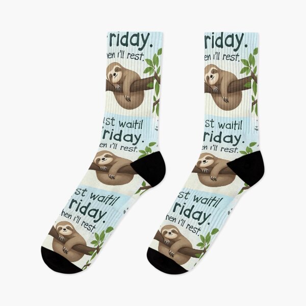 Item preview, Funny Sloth on a Tree – Just Make It to Friday designed and sold by RAKO13.