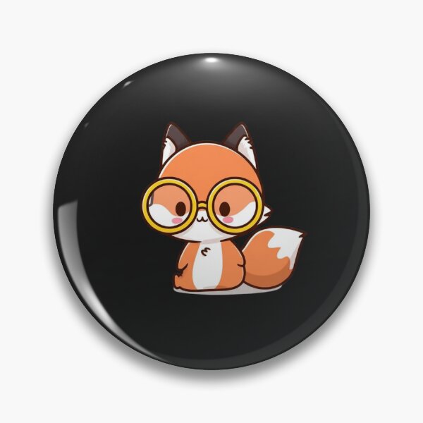 Item preview, Cute Chibi Fox with Oversized Glasses – Funny Kawaii Animal Design designed and sold by ColorSplash123.
