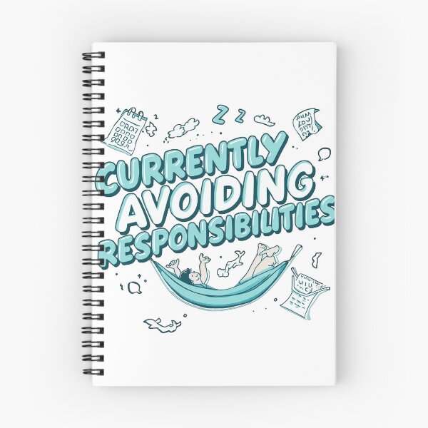 Item preview, Currently Avoiding Responsibilities – Relatable Funny Quote for Lazy Days & Overthinkers designed and sold by SnarkyTextStudiO.