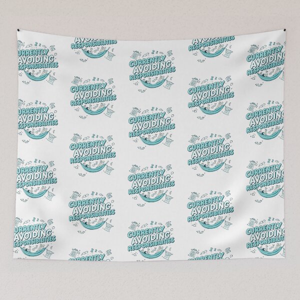 Item preview, Currently Avoiding Responsibilities – Relatable Funny Quote for Lazy Days & Overthinkers designed and sold by SnarkyTextStudiO.