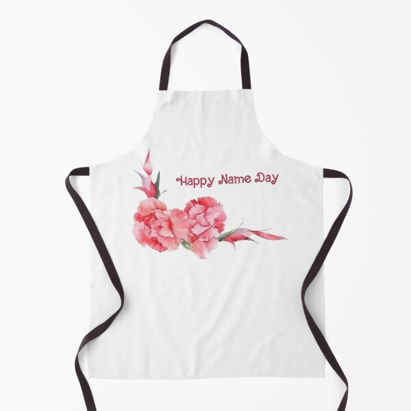 Item preview, Happy Name Day – Pastel Carnation Floral Greeting designed and sold by EmeraldeaArt.