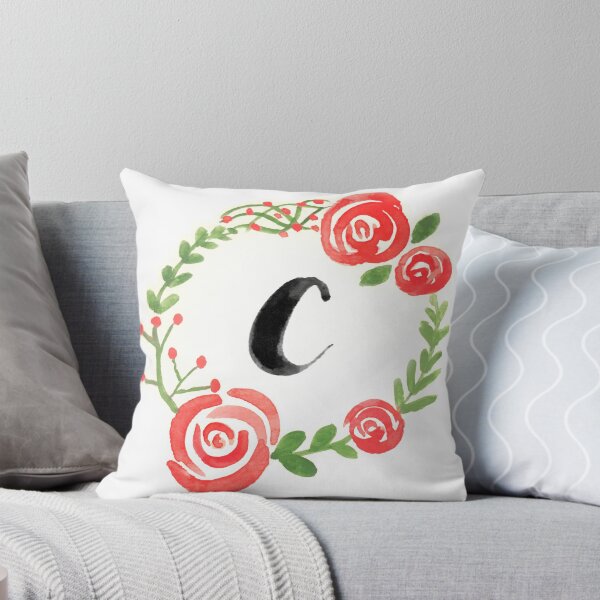 Item preview, Initial C Rose Wreath designed and sold by raevend.
