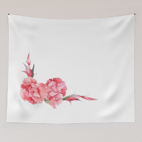 Item preview, Pastel Carnation Flowers – Pink Red Blank Greeting designed and sold by EmeraldeaArt.
