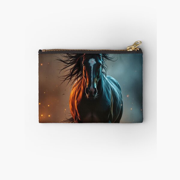 Item preview, Majestic Horse Galloping Through Fiery Landscape with Dramatic Lighting designed and sold by KanDa-Shop.
