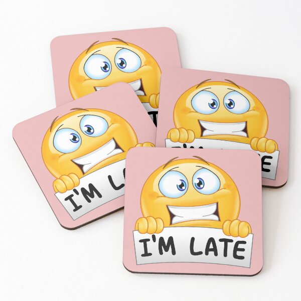 Item preview, I'm late yellow emoji classic sticker designed and sold by anandsiva2703.
