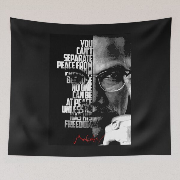 Item preview,  Black And White Malcolm X Quote  designed and sold by StephanieHollif.