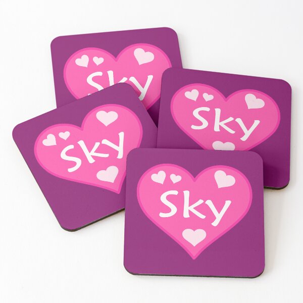 Item preview, Sky Name Pink Heart  designed and sold by Jeallan Designs.