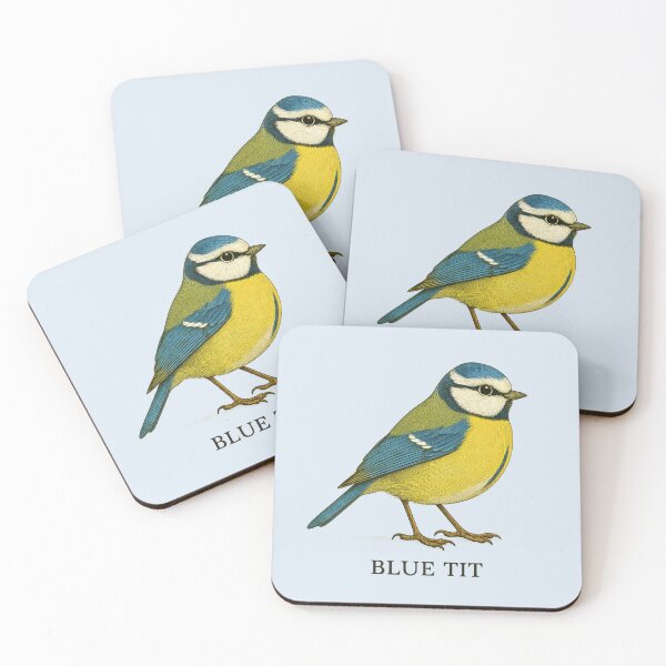 Item preview, Blue Tit – Vintage Field Guide Style Bird Illustration for Nature Lovers & Forest School designed and sold by The Digital Compass.