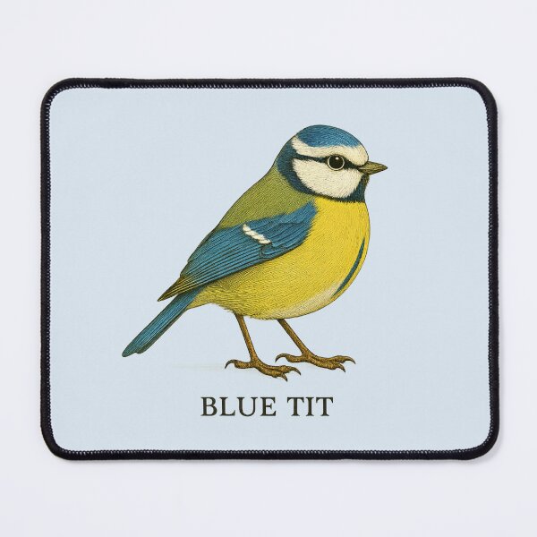 Item preview, Blue Tit – Vintage Field Guide Style Bird Illustration for Nature Lovers & Forest School designed and sold by The Digital Compass.