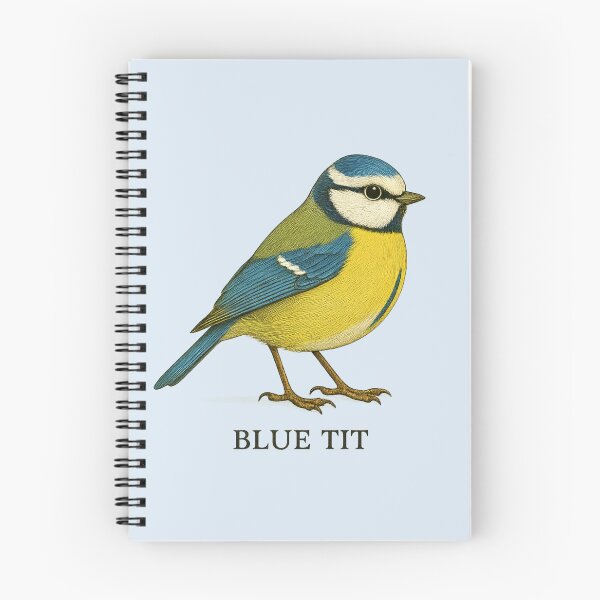 Item preview, Blue Tit – Vintage Field Guide Style Bird Illustration for Nature Lovers & Forest School designed and sold by The Digital Compass.