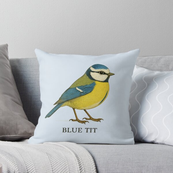 Item preview, Blue Tit – Vintage Field Guide Style Bird Illustration for Nature Lovers & Forest School designed and sold by The Digital Compass.