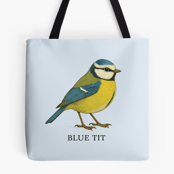 Item preview, Blue Tit – Vintage Field Guide Style Bird Illustration for Nature Lovers & Forest School designed and sold by The Digital Compass.