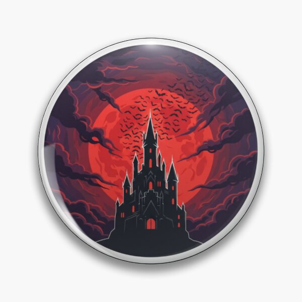 Item preview, Haunted Castle Under Blood Red Moon designed and sold by PrintBreeze.
