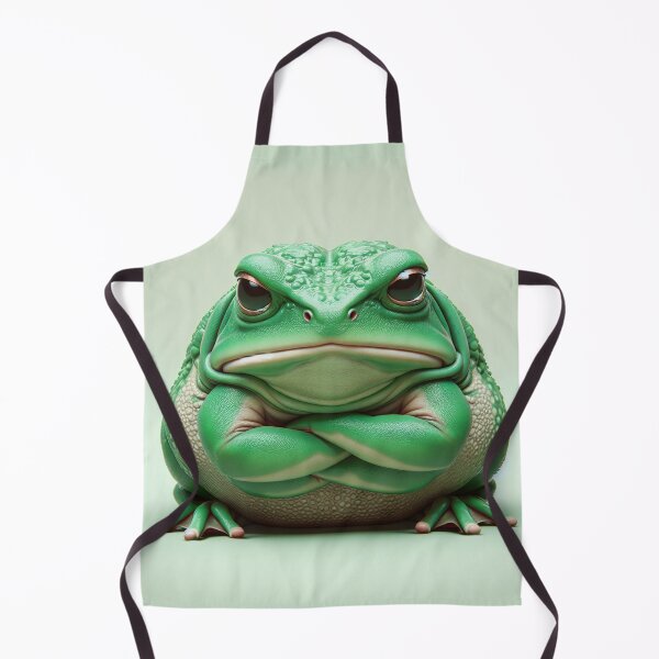Item preview, Closeup of a Green Frog With Crossed Arms on a Pastel Background designed and sold by KanDa-Shop.
