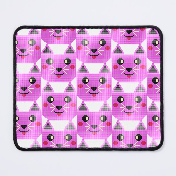 Item preview, Cute Pixel Cat Face – Retro 8-Bit Pink Kitty  designed and sold by SamartkitDesign.