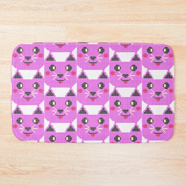 Item preview, Cute Pixel Cat Face – Retro 8-Bit Pink Kitty  designed and sold by SamartkitDesign.
