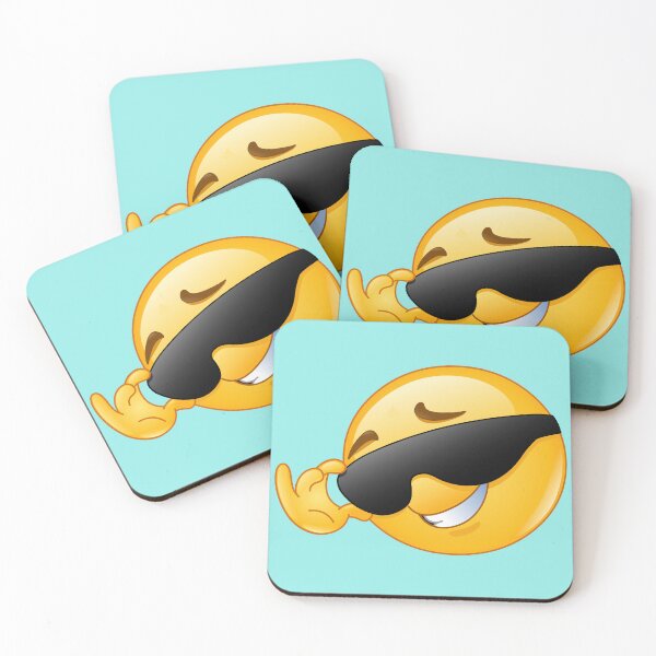 Item preview, touching sunglasses emoji classic sticker designed and sold by anandsiva2703.
