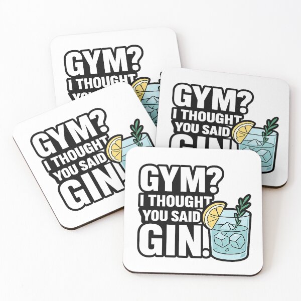 Item preview, Gym I Thought You Said Gin Funny Drink Design designed and sold by Nuvijo.