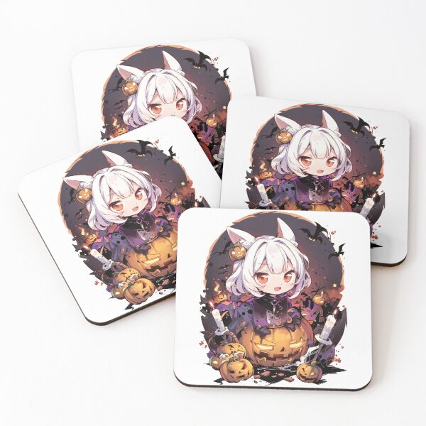 Item preview, Cute Anime Cat Girl Halloween Pumpkin Chibi Art designed and sold by zilanom.