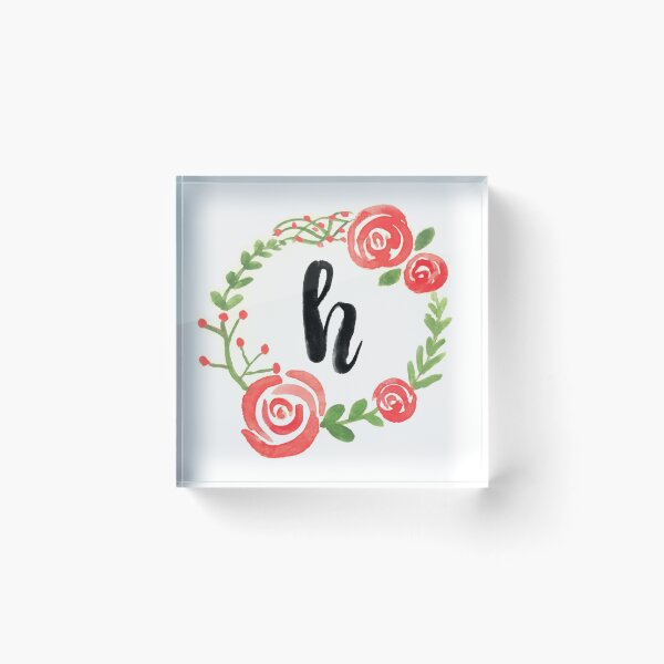 Item preview, Initial H Rose Wreath designed and sold by raevend.