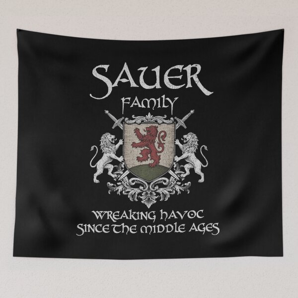 Item preview, Sauer Family Crest – Medieval Heritage Emblem for Ancestry Lovers & Vintage Style Fans designed and sold by 9X FR.