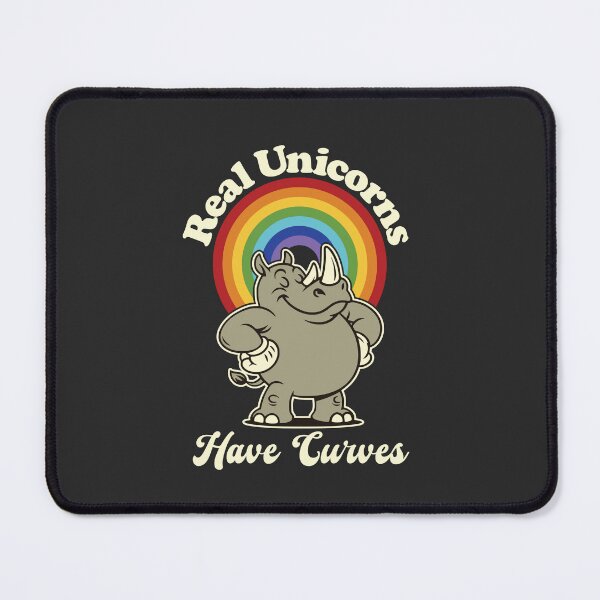 Item preview, Funny Curvy Rhino is Unicorn in Rainbow designed and sold by TheJollyDoodle.
