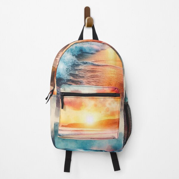 Item preview, Sunset Serenity Dreamy Watercolor Beach Landscape designed and sold by LuminShadowArt.