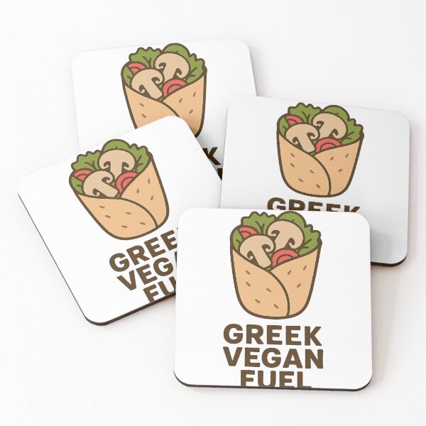 Item preview, Greek Vegan Fuel – Funny Plant-Based Wrap Design with Mushrooms designed and sold by Greek and Vegan.