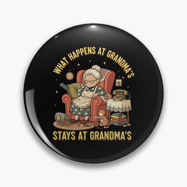 Item preview, AUG-168 What Happens At Grandma's Stays At Grandma's | Funny Retro Grandma Gift designed and sold by noberic.