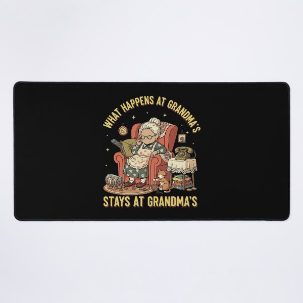 Item preview, AUG-168 What Happens At Grandma's Stays At Grandma's | Funny Retro Grandma Gift designed and sold by noberic.