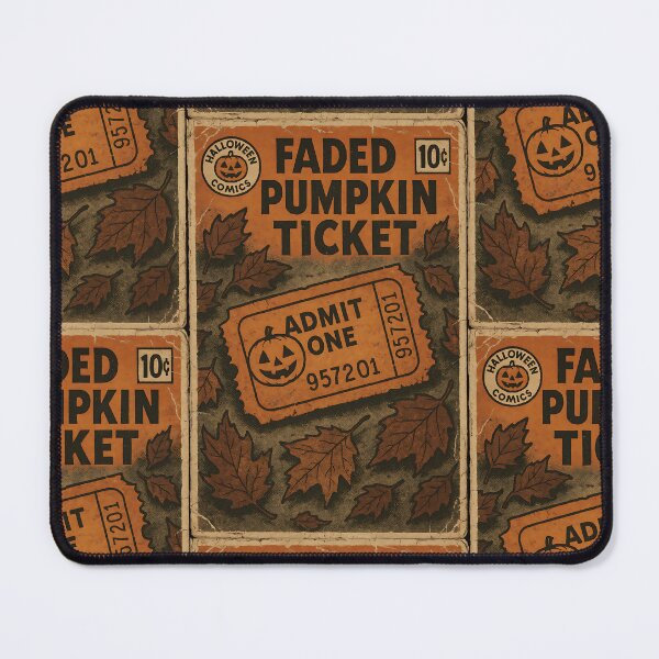 Item preview, Halloween Ephemera Cover Art: Faded pumpkin ticket designed and sold by bapupa.