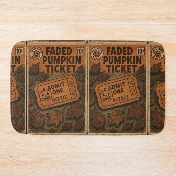 Item preview, Halloween Ephemera Cover Art: Faded pumpkin ticket designed and sold by bapupa.