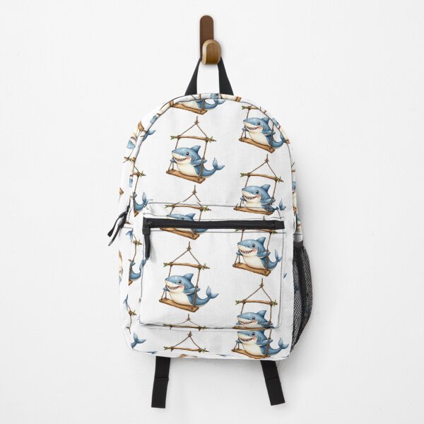 Item preview, Cute Baby Shark on a Swing – Adorable Ocean Design designed and sold by pixeldizajn.
