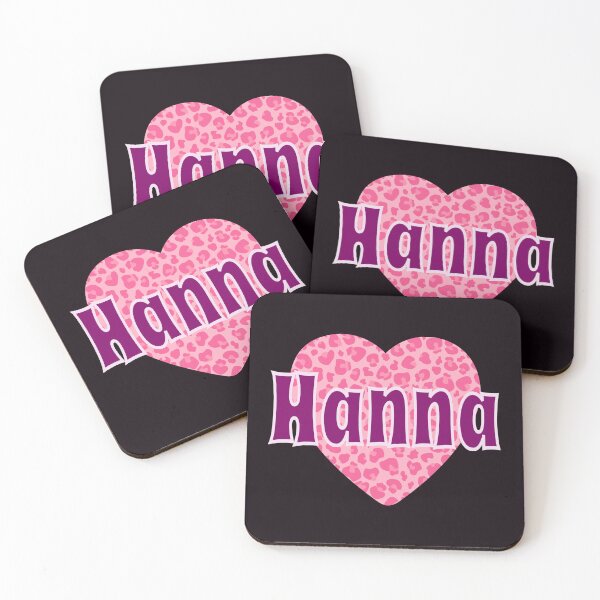 Item preview, Hanna Name Pink Leopard Heart  designed and sold by Jeallan Designs.