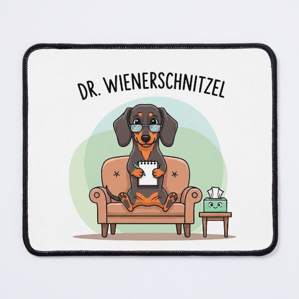 Item preview, Dr. Wienerschnitzel – Dachshund Therapist designed and sold by CARPIO Creations.