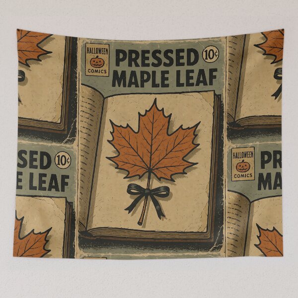 Item preview, Halloween Ephemera Cover: Pressed maple leaf designed and sold by bapupa.
