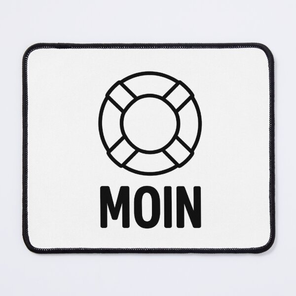 Item preview, “Moin Lifebuoy – Maritime coastal design in black and white” designed and sold by Fies-und-Fein.