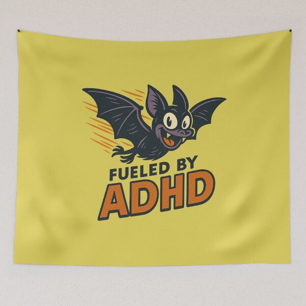 Item preview,  ADHD Happy Halloween Bat Cartoon designed and sold by Meandmyshop.