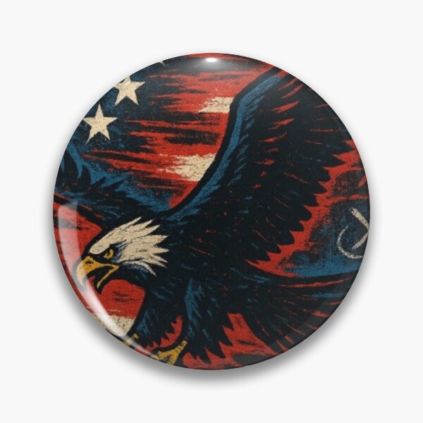 Item preview, American Bald Eagle and Flag” designed and sold by matsu-oki.